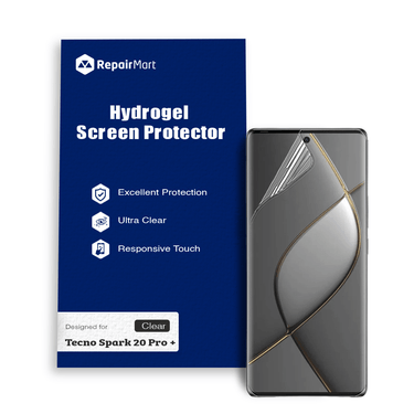 Tecno Spark 20 Pro+ Compatible Premium Hydrogel Screen Protector With Full Coverage Ultra HD